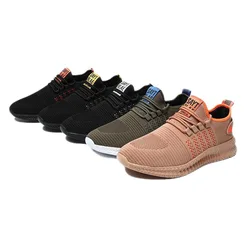 Zapatillas de deporte hombre malla ligeras vulcanizadas con cordones