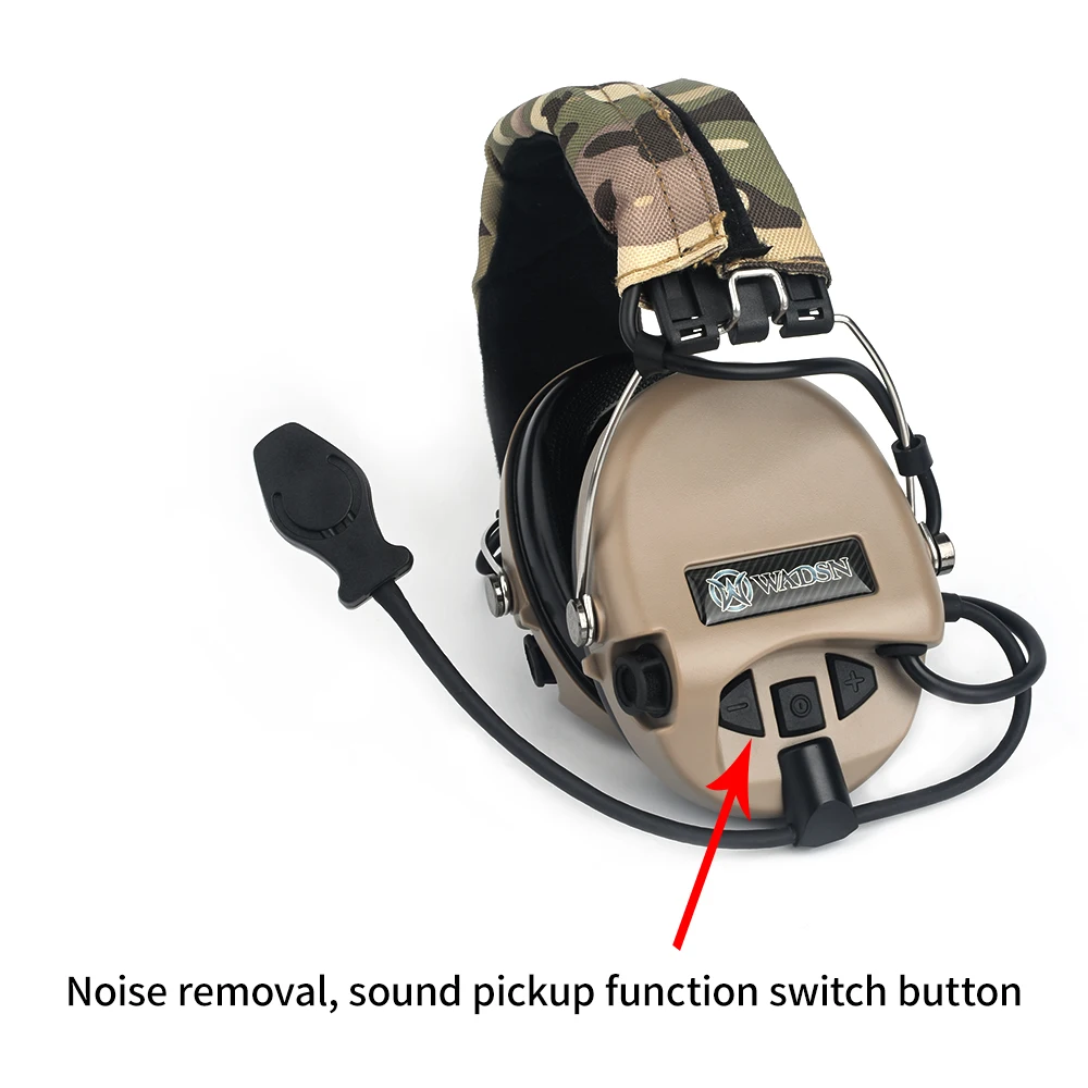 WADSN MSA auriculares tácticos para caza al aire libre, auriculares tácticos Sordin con U94, auriculares de comunicación con cancelación de ruido PTT civil - imagen 5