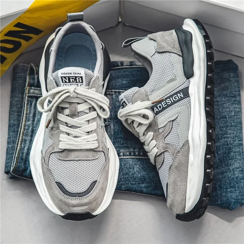 Zapatos de diseñador de moda para hombre, zapatillas informales con plataforma gruesa, zapatos para caminar - imagen 2