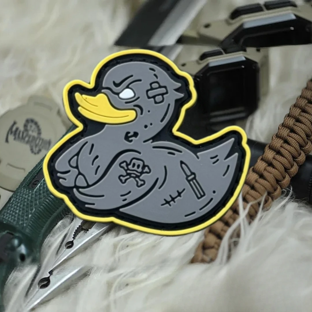 "¡Evite yo! !!" Parche táctico con insignia de moral de pato, parches de gancho y bucle de PVC 3D para ropa, emblema del ejército militar, pegatina para mochila - imagen 4