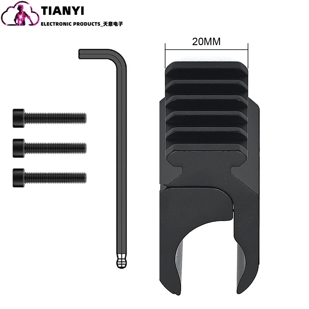Guía de Metal táctica con 5 ranuras holográfica, punto rojo T1, aumento de altura, Base de soporte de vista de 20mm para linterna óptica de caza - imagen 3