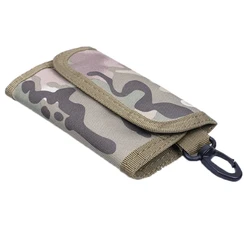 Billetera táctica camuflaje MOLLE con gancho porta-tarjetas