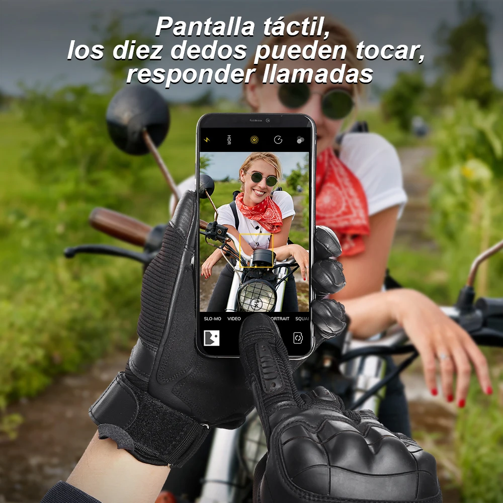 Guantes tácticos de cuero PU para pantalla táctil para hombres, guantes de combate, Airsoft, deportes, ciclismo, Paintball, caza, tiro, guante de dedo completo - imagen 3