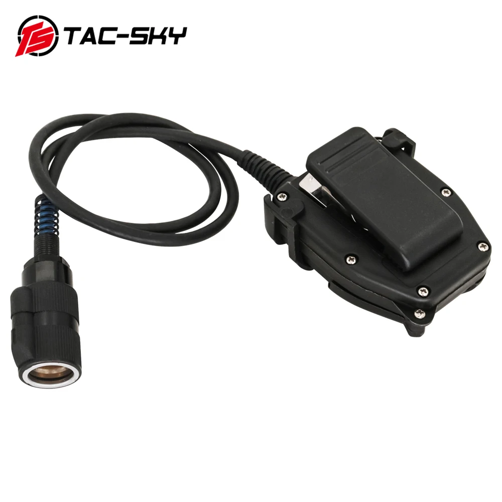 TAC-SKY Adaptador de auriculares tácticos PTT de cabeza negra de 6 pines para AN/PRC 148 152 Compatible con auriculares COMTA SORDIN versión Civil - imagen 4