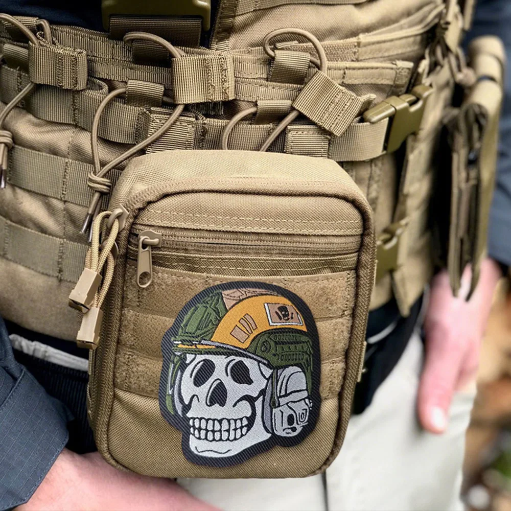 Parches tácticos de operador de esqueleto para ropa, parche de gancho y bucle, insignia militar, brazalete, pegatinas decorativas para mochila - imagen 5