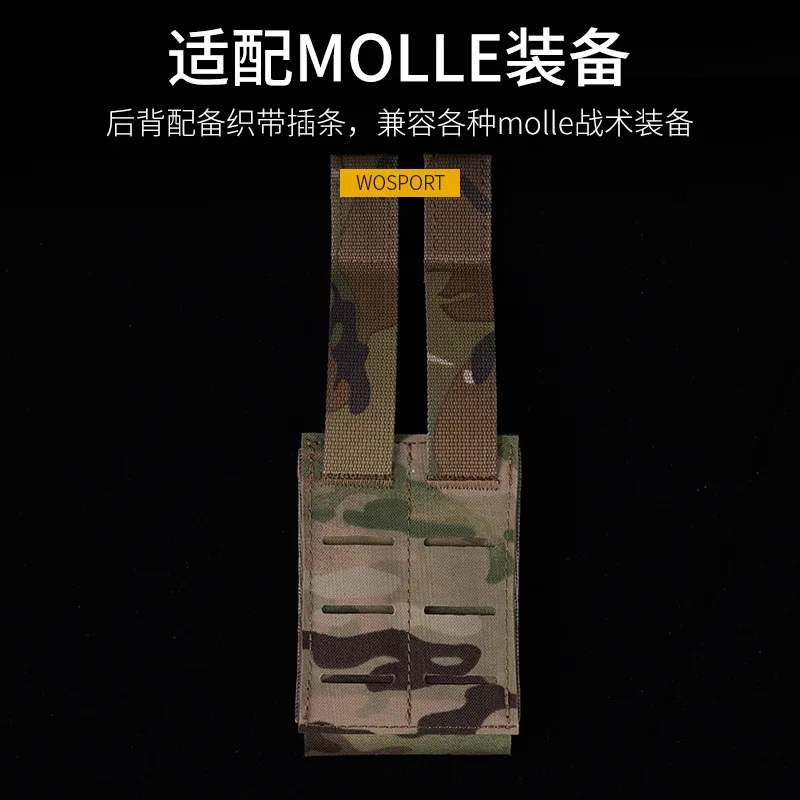 Organizador multiusos para exteriores, sistema MOLLE, bolsa de accesorios tácticos, Camuflaje abierto, función de enlace único, cinturón con bolsa - imagen 5