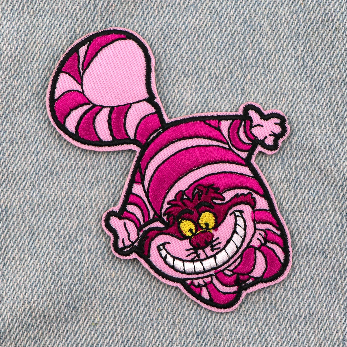 Parche de gato de Cheshire, parche bordado de dibujos animados, parches para planchar para ropa, parches termoadhesivos para ropa, insignias para coser DIY - imagen 4