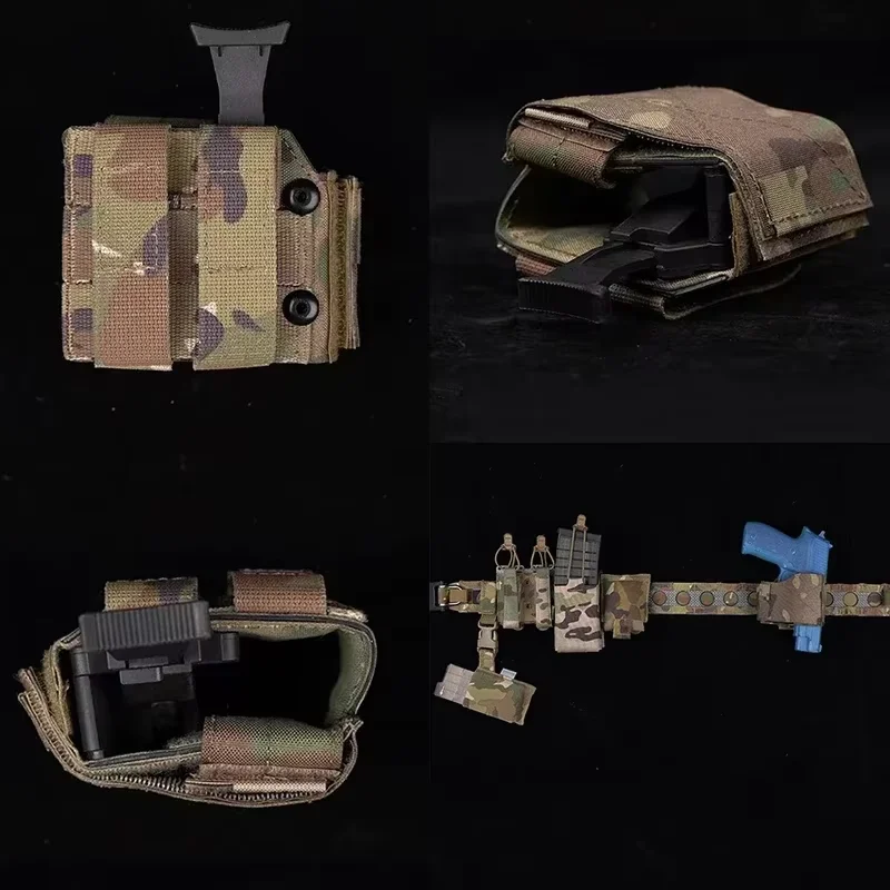 Funda táctica para pistola Molle, funda Universal para pistola con cinturón, funda para pistola de liberación rápida, accesorio de transporte ligero - imagen 4