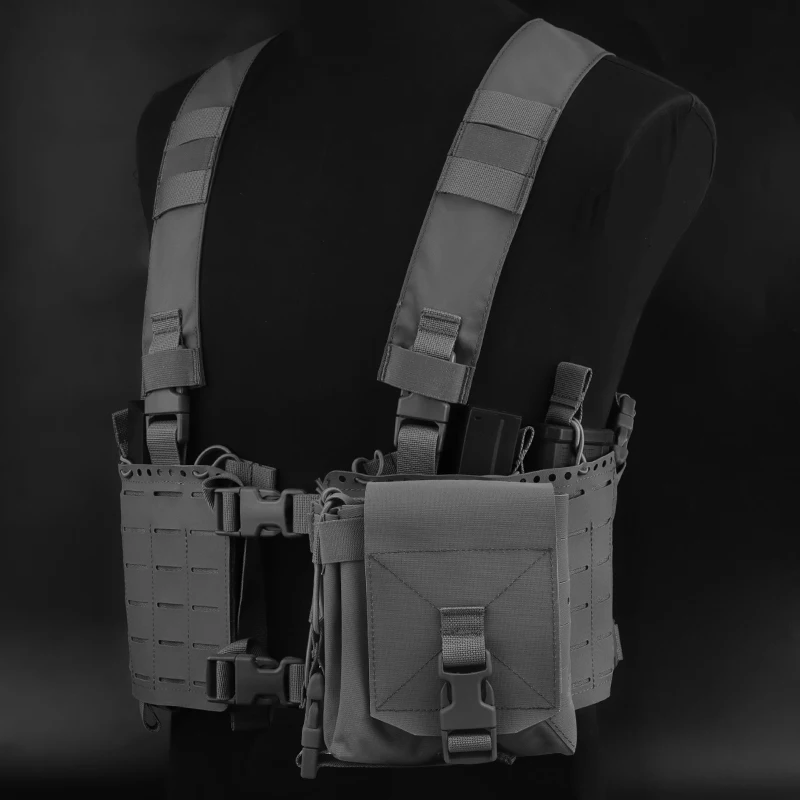 Plataforma de pecho Alpha con diseño dividido, accesorios de caza con sistema MOLLE - imagen 5