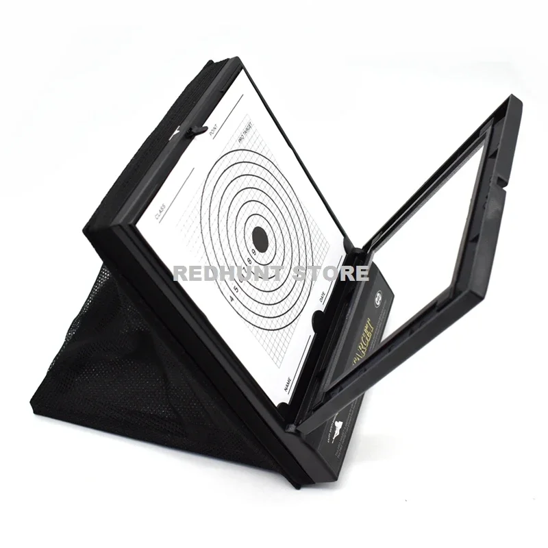 Alcance de tiro, pistolas BB y pellets con trampa, receptor de red, rangos al aire libre, reinicio de objetivo de malla para caza - imagen 5