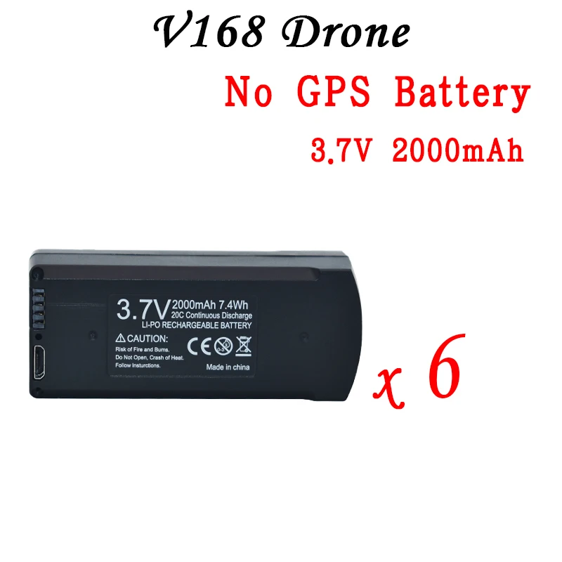 3.7V 2000mAh-6Pcs