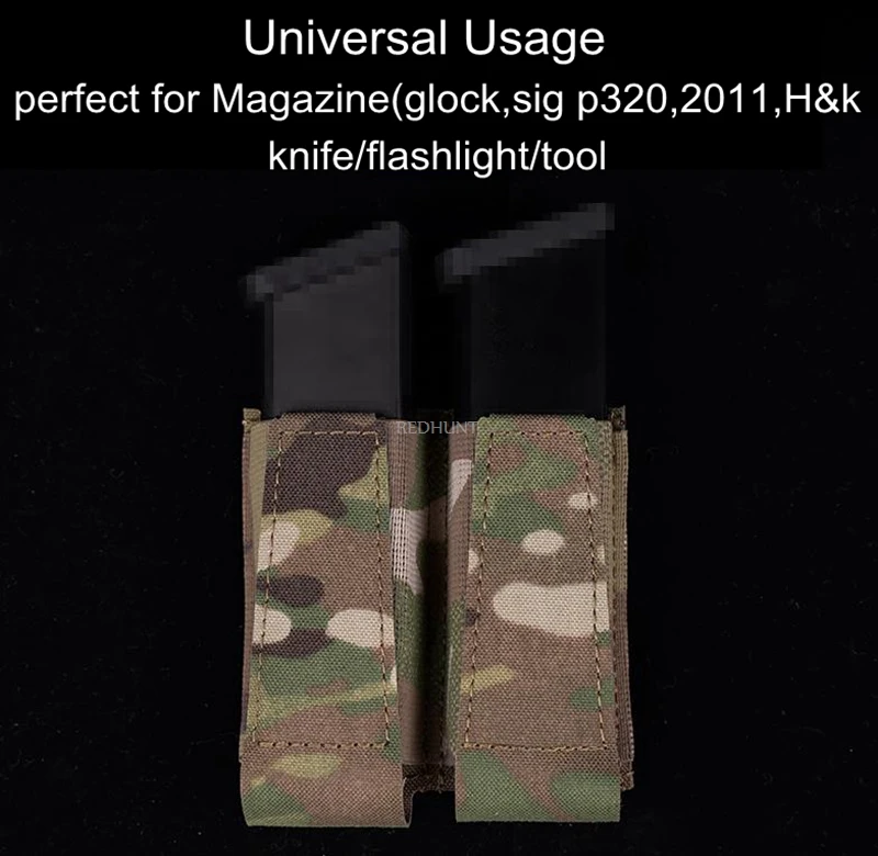 Bolsa táctica de tipo abierto para pistola doble, bolsa de herramientas para exteriores, GLOCK/SIG P320/2011 - imagen 5