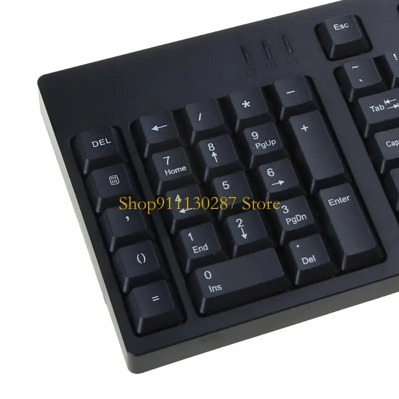 J1HC Teclado QWERTY cable para zurdos con teclado numérico integrado Puertos USB Silencioso - imagen 5