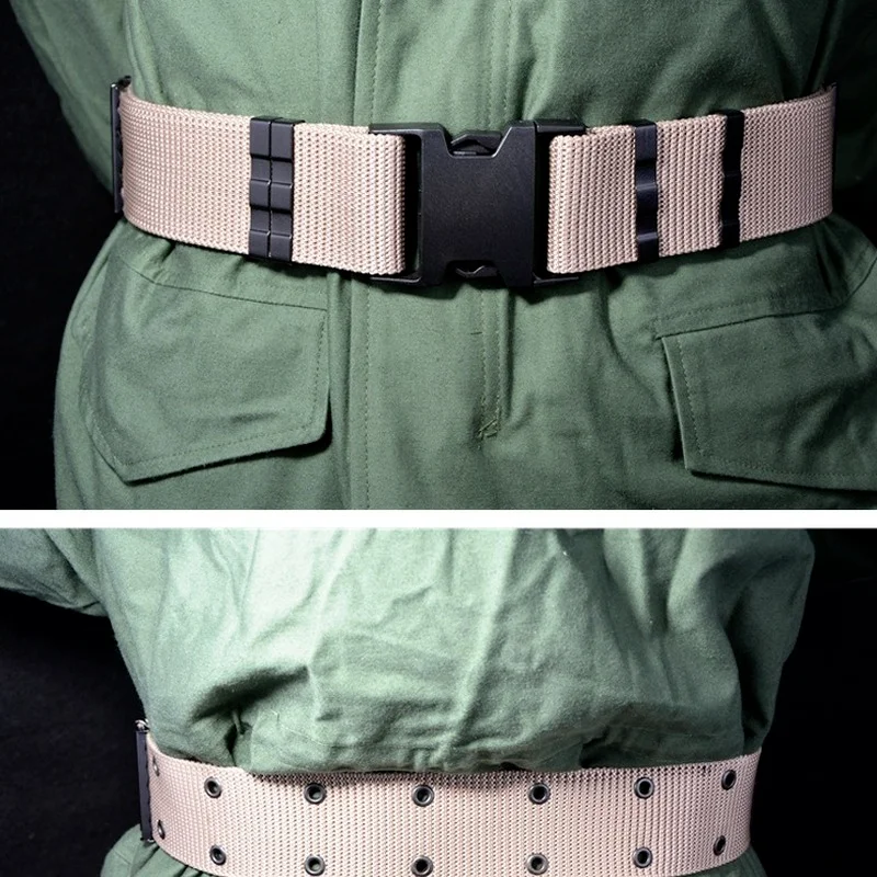Nuevo cinturón táctico S de 125cm, cinturones para pantalones, accesorios ajustables, supervivencia al aire libre, entrenamiento de lona, caza, Camping, cinturón deportivo - imagen 4
