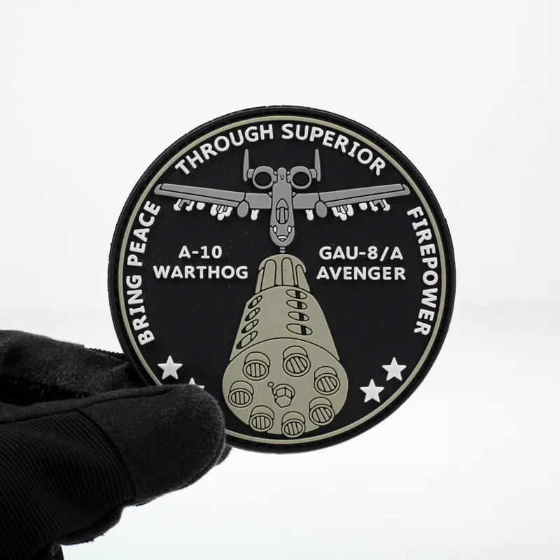 Brazalete de la serie Bomber Fighter, insignia de moral de helicóptero, parches tácticos de gancho y bucle, brazalete luminoso de PVC 3D - imagen 3