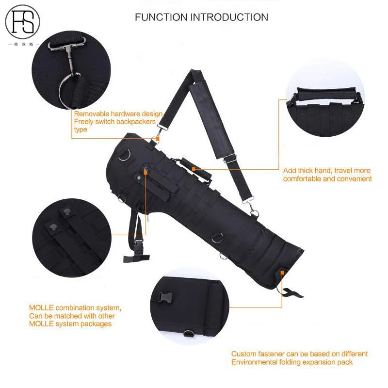 Funda táctica escopeta MOLLE de hombro para caza y campamento - imagen 2