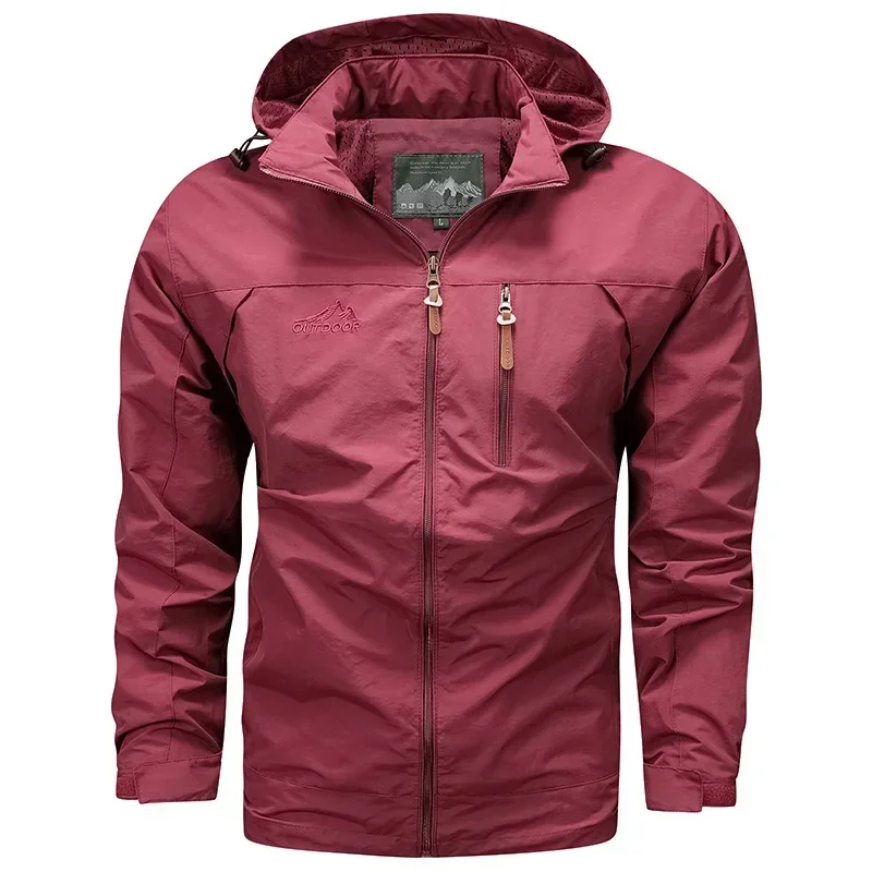 Chaqueta impermeable de primavera para hombre, cazadora de talla grande, abrigo para la lluvia, chaquetas tácticas transpirables para pescar y acampar, ropa masculina