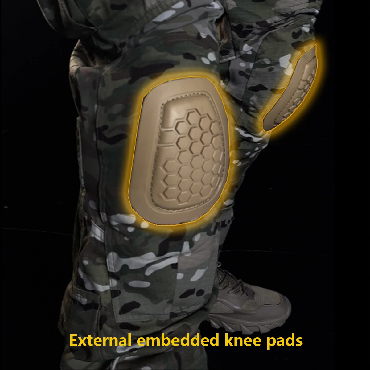 Traje táctico de armadura de dragón g4 Frog, 2 rodilleras y 2 coderas, soporte para Paintball, Airsoft, juego de rodilleras interpoladas - imagen 4