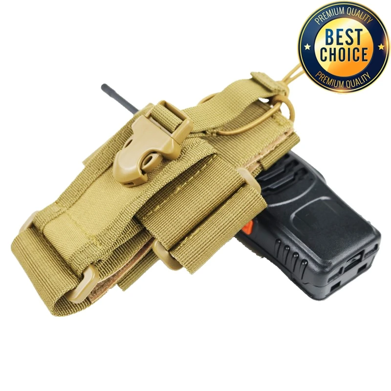 Nuevo soporte táctico ajustable para Walkie Talkie, bolsa para Radio, bolsa colgante para interfono de caza, bolsa para Radio Molle de nailon para exteriores - imagen 5