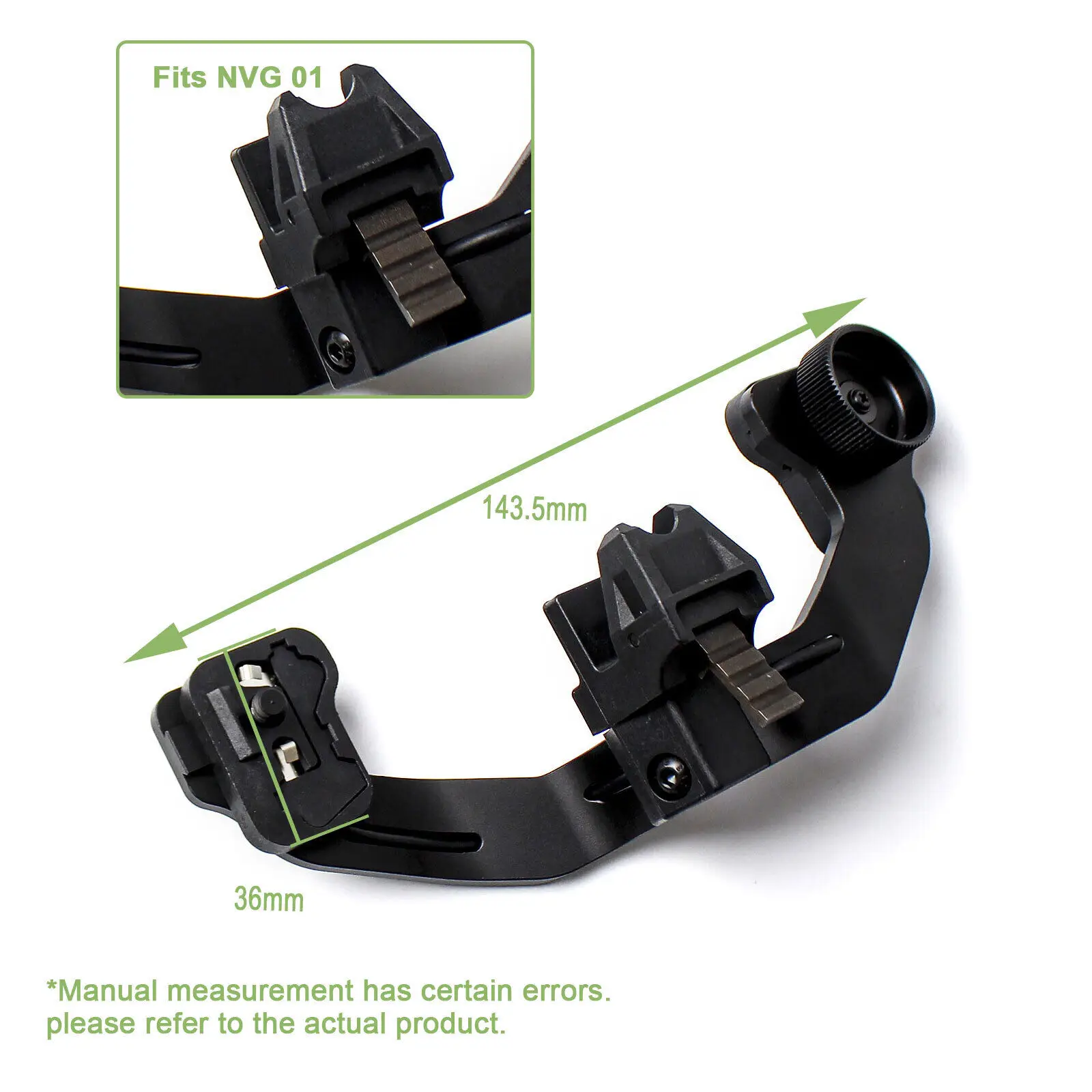 Adaptador de montaje dual monocular de visión nocturna PVS-14 con soporte de puente dual SOTAC - imagen 3