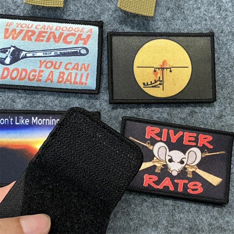 Parche de ratas de Río, hermosa pegatina de amanecer, aplique de impresión interesante, parches de mochila de gancho y bucle, accesorios decorativos - imagen 2