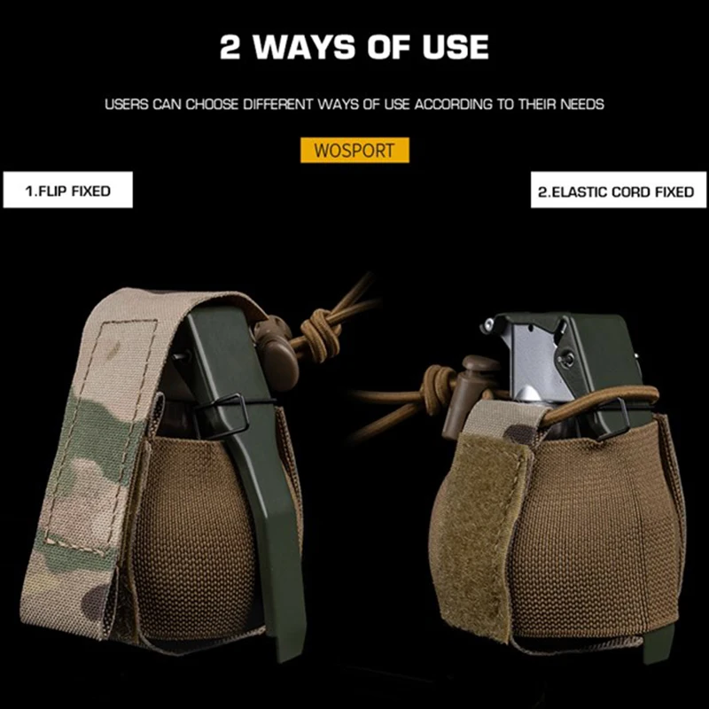 WOSPORT-bolsa táctica Molle, organizador de almacenamiento multiusos para exteriores, grado de caza, para acampar, senderismo y supervivencia - imagen 5