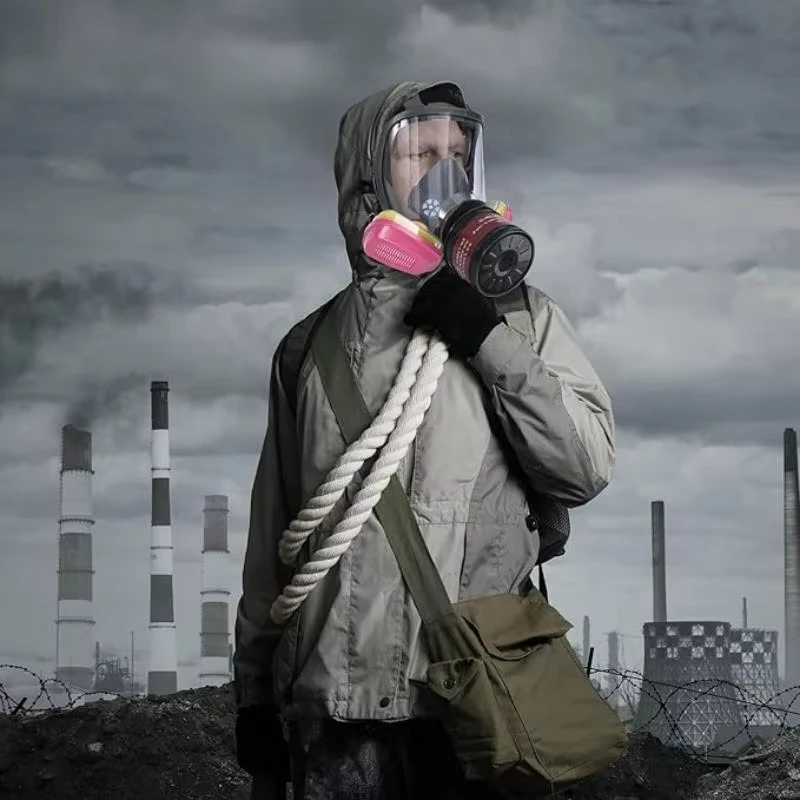 Máscara de gas nuclear cara completa con filtro carbón activado - imagen 3