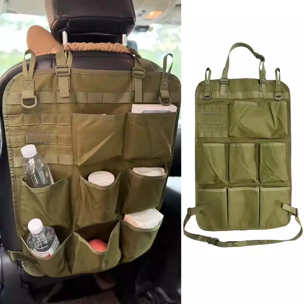 Bolsa colgante para coche con múltiples bolsillos para exteriores, táctica de camuflaje, bolsa colgante de almacenamiento para respaldo de asiento multifuncional, bolsa colgante para acampar - imagen 5