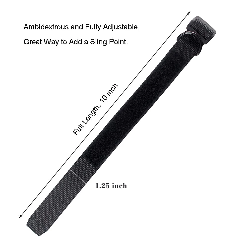 Adaptador de eslinga Universal ajustable para Rifle, accesorio de correa de hombro de nailon con bucle de anillo en D resistente para caza - imagen 3