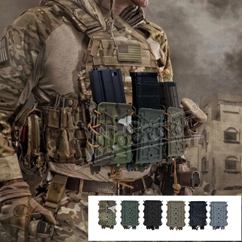 Bolsa táctica para Airsoft Molle Mag, bolsa de soporte para rifle M4, M16, AR15, AK, accesorios de caza y Tiro, 5,56 - imagen 5