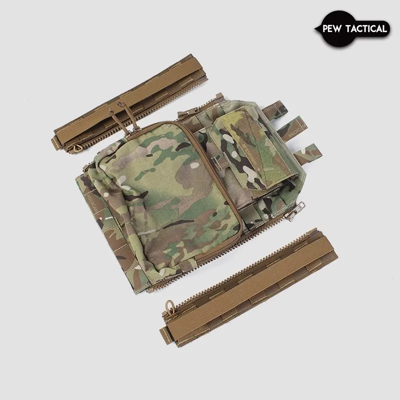 PEW TACTICAL Chaleco MOLLE con cremallera trasera para airsoft caza - imagen 5