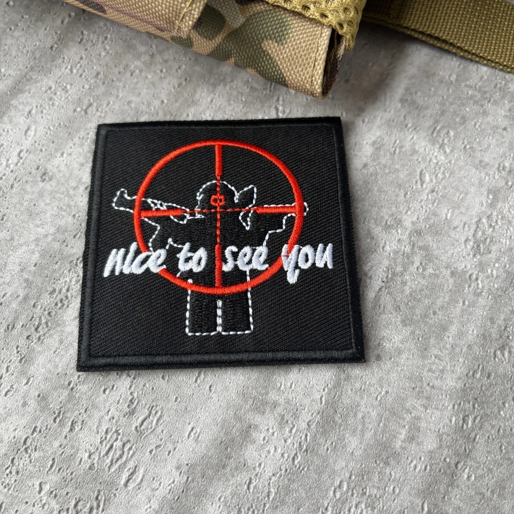 Parche moral francotirador con velcro – Cruz táctico para equipamiento - imagen 3
