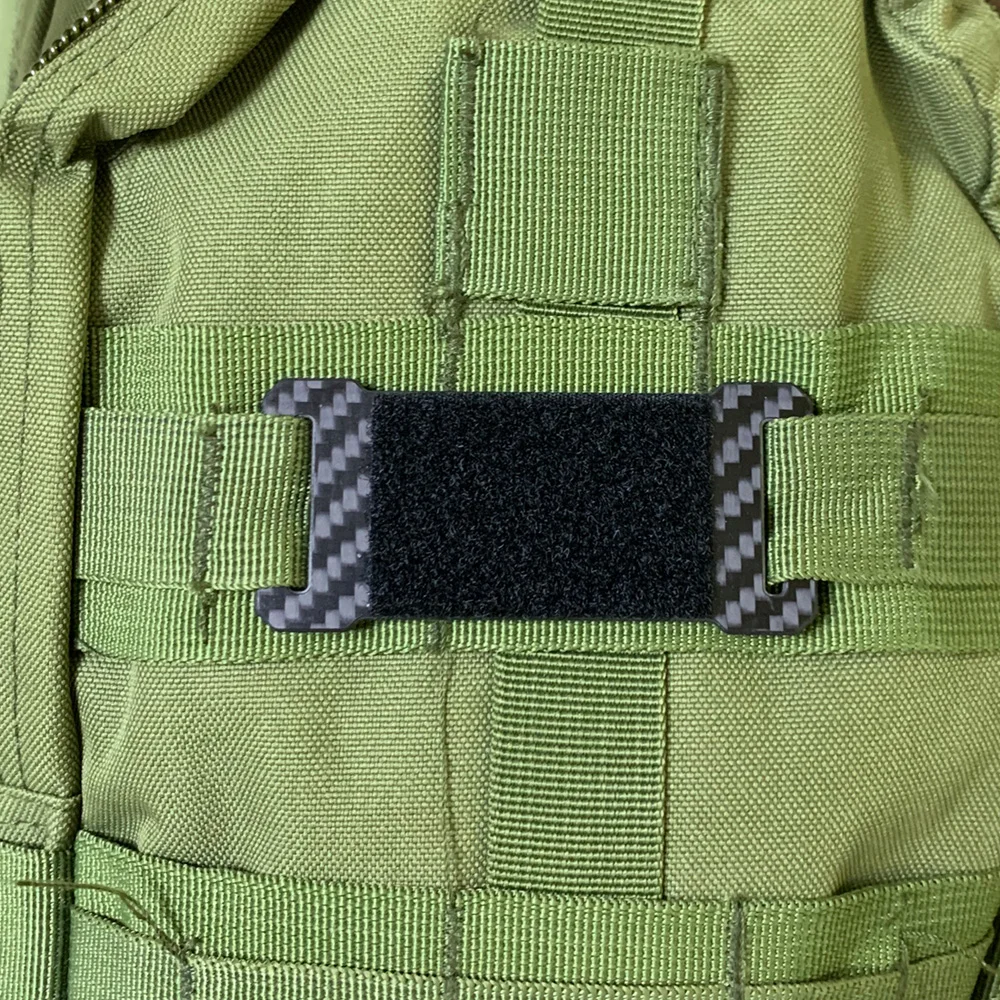 Parches Molle tácticos de fibra de carbono, adaptador de bucle de gancho de Panel, accesorios de chaleco Molle, equipo de mochila - imagen 5