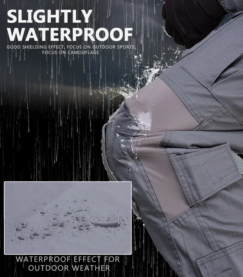 Pantalones tácticos al aire libre, ropa para hombre, pantalones de combate elásticos G3 + rodilleras, pantalones Airsoft, ropa de caza verde, pantalón elástico - imagen 5