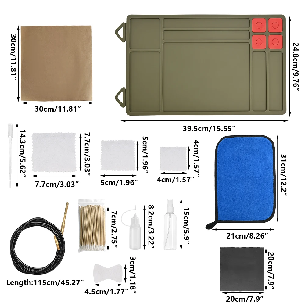 Kit de limpieza de armas con tapete magnético para rifles - imagen 2