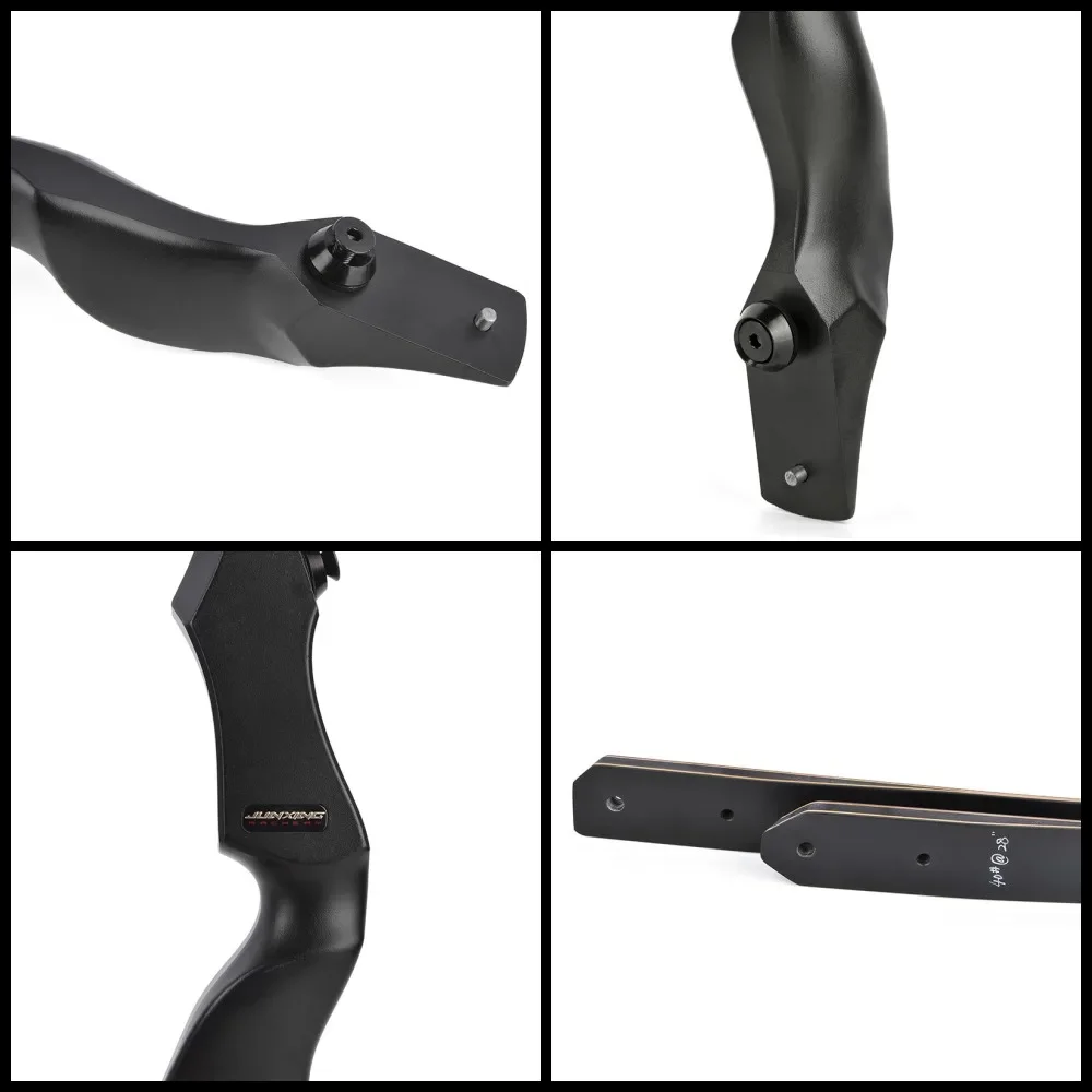 Juego de arco recurvo de tiro con arco de carbono, 60 pulgadas, 25-65 libras, 6 piezas, pluma de pavo, JUNXING, mano derecha, tiro, caza, desmontaje - imagen 3