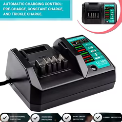Cargador de litio rápido DC18WA para Makita 14,4 V-18V BL1813G BL1811G DC18SG DC1851 BL1415G herramientas eléctricas de batería de iones de litio