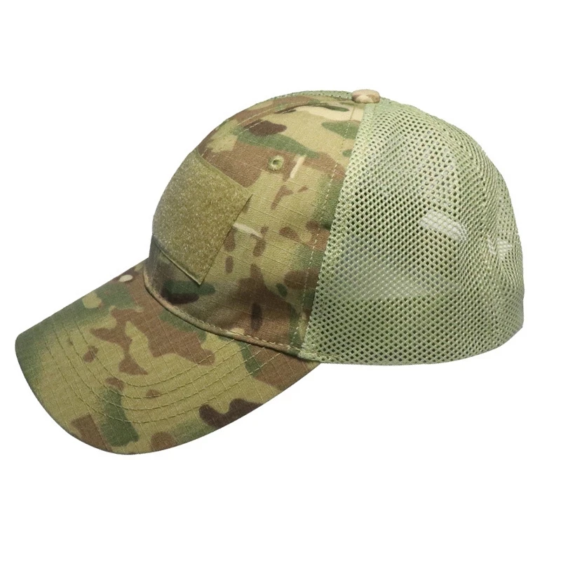 Gorra táctica de camuflaje militar para hombre, sombrero de béisbol de malla transpirable, ajustable, Airsoft, Paintball, protector solar - imagen 4