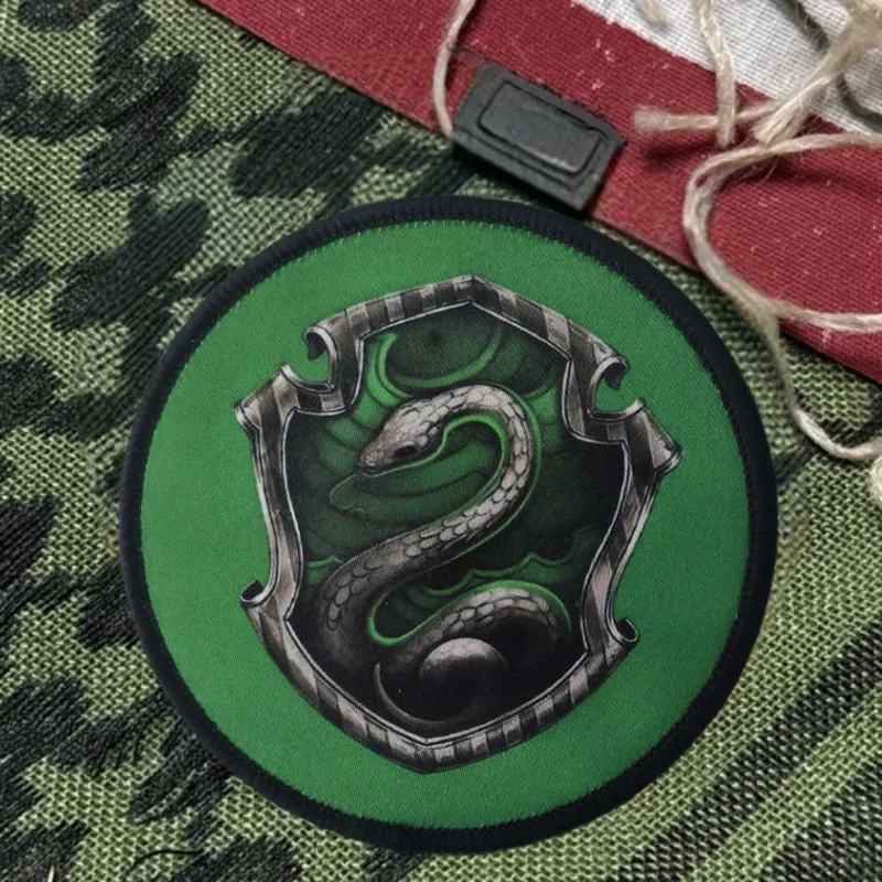 Parche con estampado de serpiente de batalla, chaleco táctico, sombreros con gancho y bucle, insignia de moral, mochila, pegatinas decorativas, parches para brazalete para ropa - imagen 5