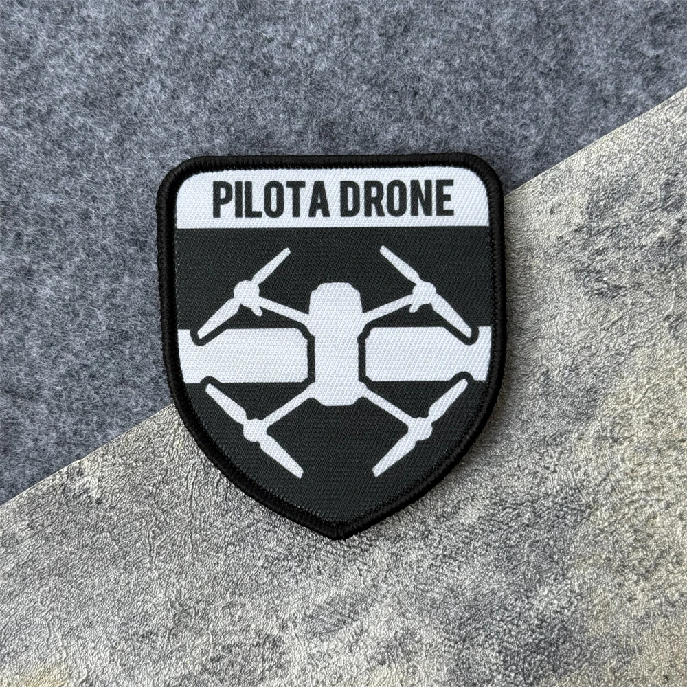 Parche "Drone Pilot", insignia de moral táctica, parches de gancho y bucle impresos en ropa, brazalete militar, pegatina para mochila - imagen 3