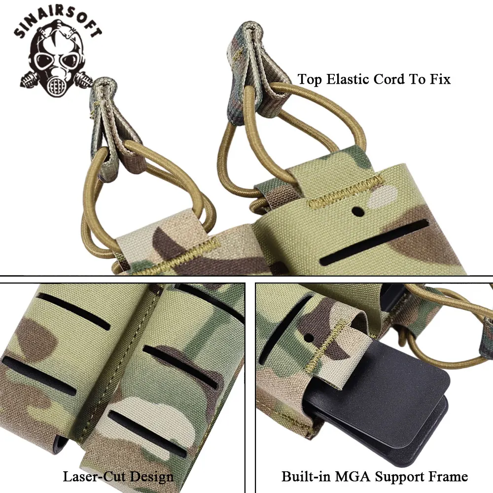 Funda portacargadores doble 9mm SINAIRSOFT con fijación MOLLE - imagen 4