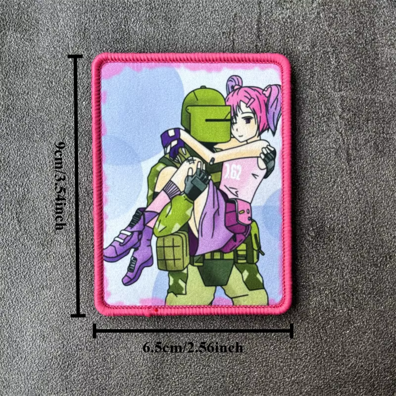Parche táctico anime moral chica militar con gancho y bucle - imagen 2
