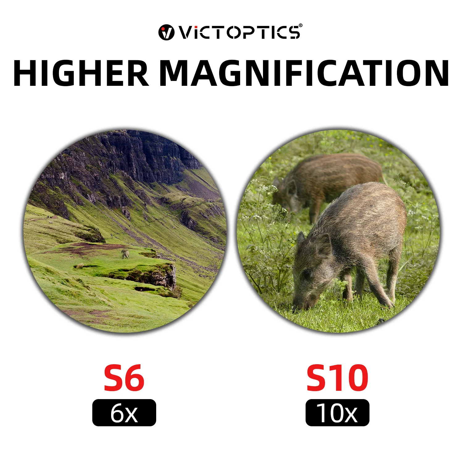 VictOptics S10 1-10x24 SFP Mira telescópica con iluminación roja y verde, sistema de bloqueo de torretas de ajuste y diseño de campo de visión amplio para la serie AR - imagen 4