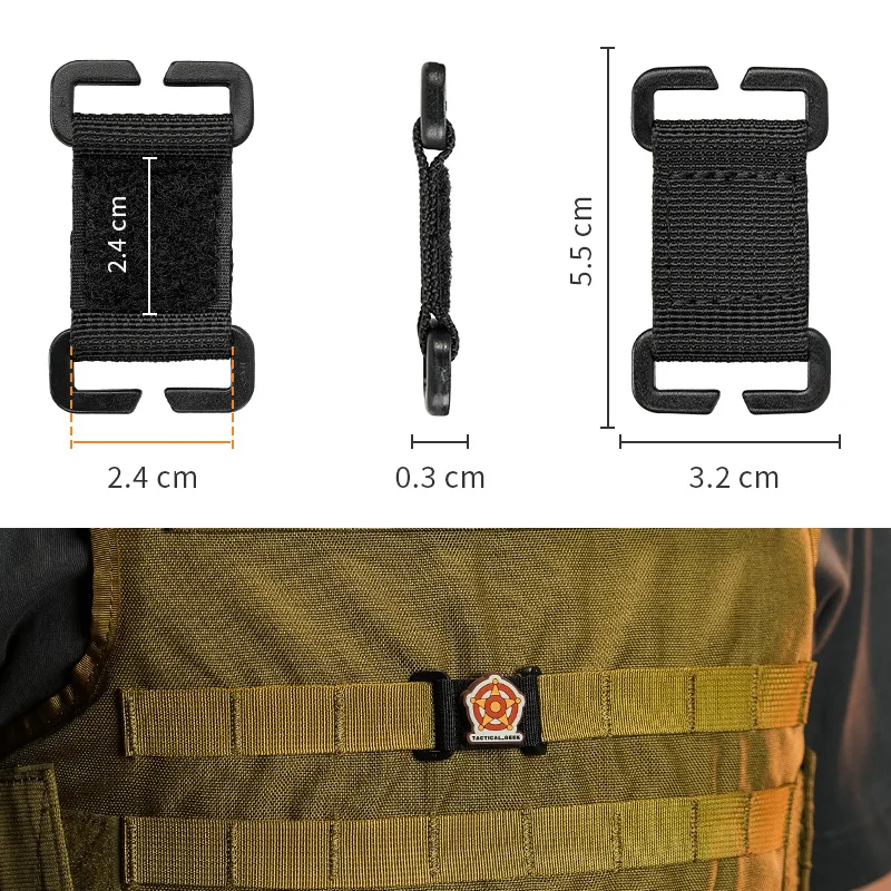 Parches de gancho y bucle de expansión del sistema Molle para accesorios de mochila - imagen 3