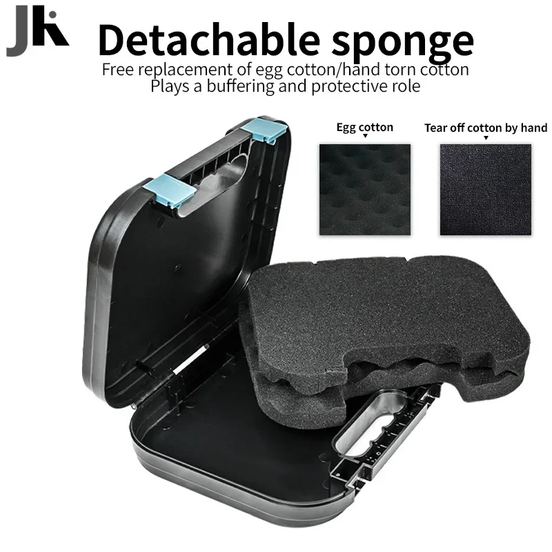 Caja de transporte de seguridad táctica G17 G18 G19 1911, Maleta de prevención de caídas de pistola, estuche rígido de almacenamiento de seguridad para herramientas de caza - imagen 4