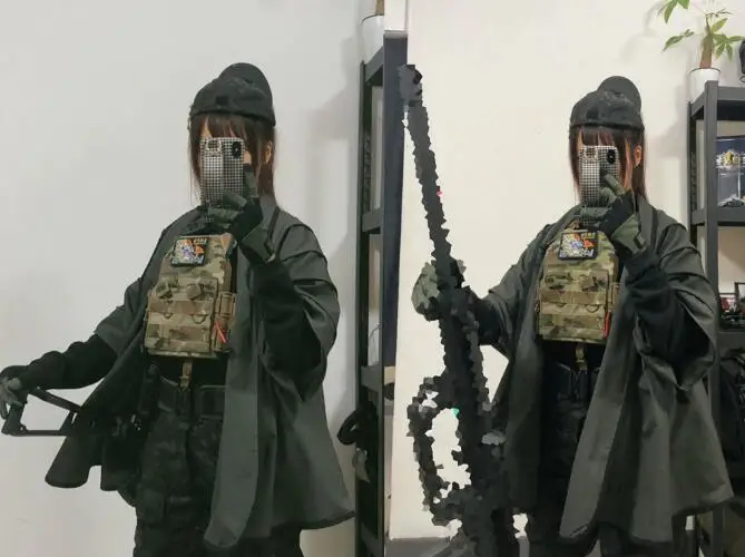 Abrigo de caza al aire libre Snow Camo MC MCBK RG WG Lmproved cubierta ropa capa - imagen 2