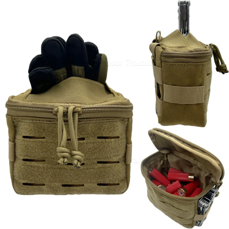 Bolsa táctica Molle, bolsa de utilidad con apertura elástica superior, riñonera multiusos, guantes de caza al aire libre, bolsa de herramientas EDC, bolsa para caca