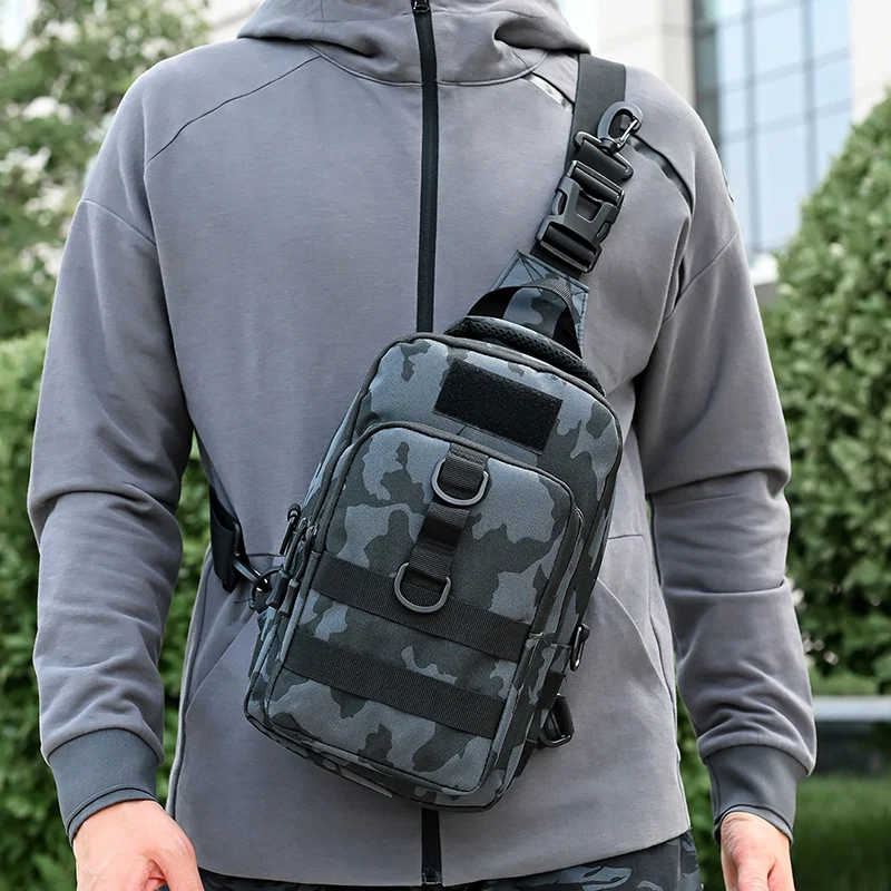Bolsa de pecho de escalada táctica para hombre, deportes al aire libre, Camping, senderismo, ciclismo, mochila Molle con gancho y bucle, bolso de hombro tipo bandolera de viaje - imagen 2
