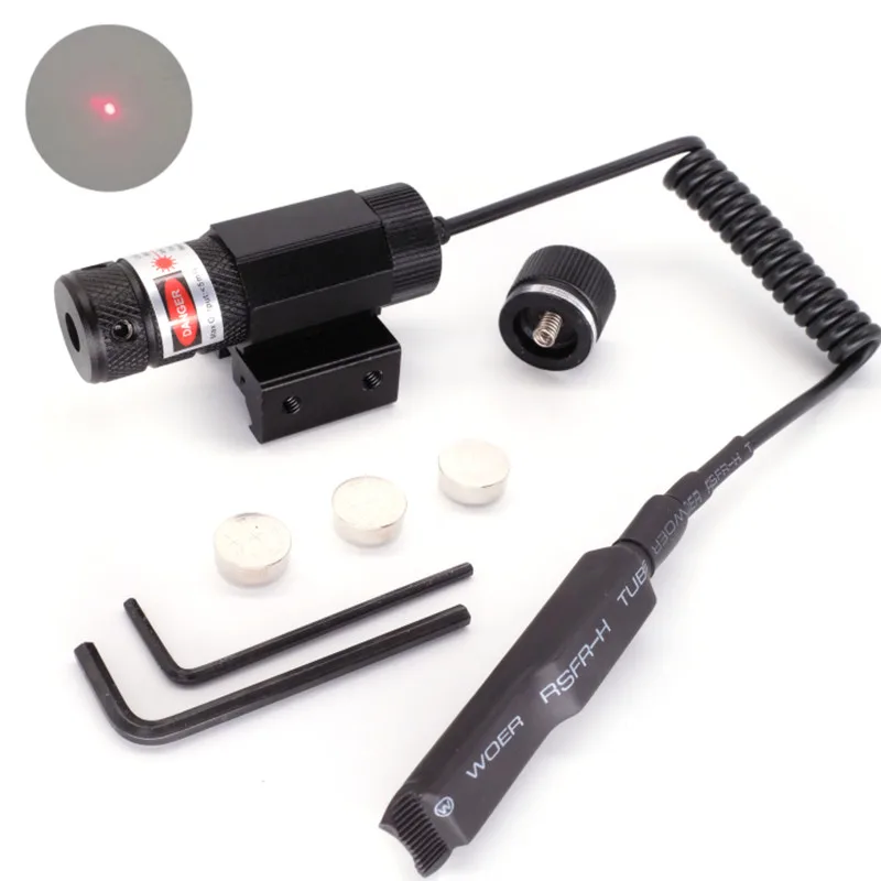 Mini mira láser de punto rojo con montaje en riel ajustable de 11 mm y 20 mm