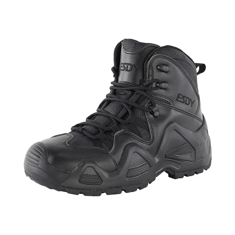 Zapatos de senderismo resistentes al agua transpirables antideslizantes para exteriores, botas tácticas de combate de entrenamiento de caza, zapatos de Trekking de escalada para hombres - imagen 4